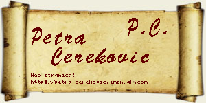 Petra Čereković vizit kartica
